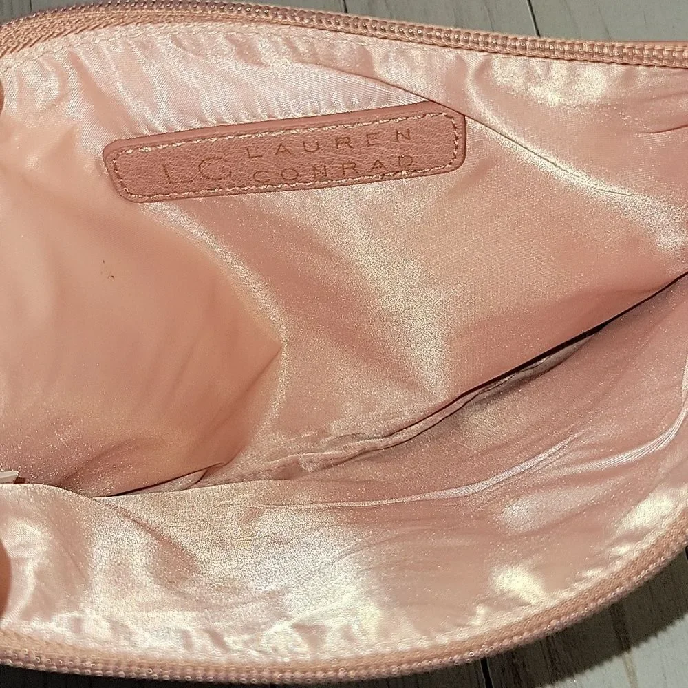 Lauren Conrad LC  Prism Large Wristlet  White Furry Llama